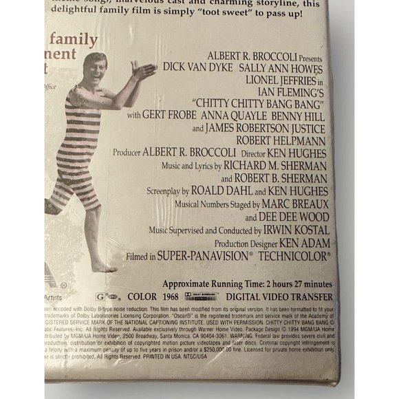 Chitty Chitty Bang Bang (VHS) clamshell **BRAND NEW** MGM Family Ent. Van Dyke - Picture 3 of 5